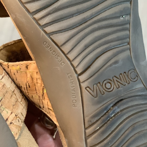 Vionic Skylar Adjustable Slide Faux Cork Adjustable Sandals size 9 - Picture 7 of 10